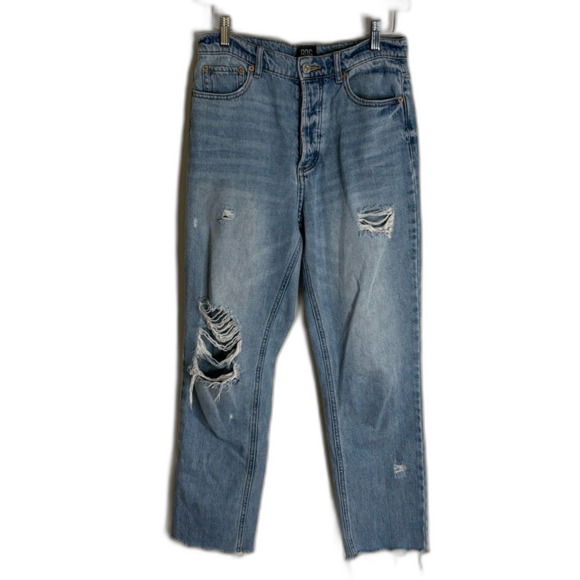 BDG urban outfitters distressed slim straight fly button denim jeans size 28 - Picture 1 of 11